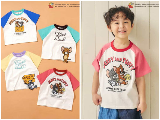 日本童裝 apres les cours Tom and Jerry 印花上衣 80-130cm 男童款 夏季 TOPS