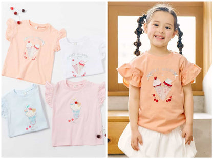 日本童裝 apres les cours 甜品圖案上衣 80-140cm 女童款 夏季 TOPS