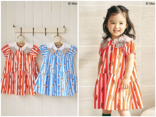 日本童裝 apres les cours Dick Bruna miffy條紋連身裙 80-130cm 女童款 夏季 DRESSES
