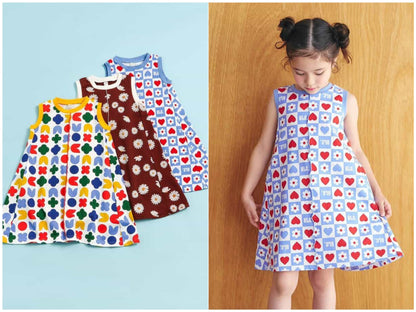 日本童裝 apres les cours 吸水速乾 接觸冷感 印花吊帶背心裙 80-130cm 女童款 夏季 DRESSES