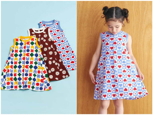 日本童裝 apres les cours 吸水速乾 接觸冷感 印花吊帶背心裙 80-130cm 女童款 夏季 DRESSES