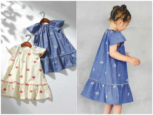 日本童裝 apres les cours 刺繡連身裙 80-140cm 女童款 夏季 DRESSES