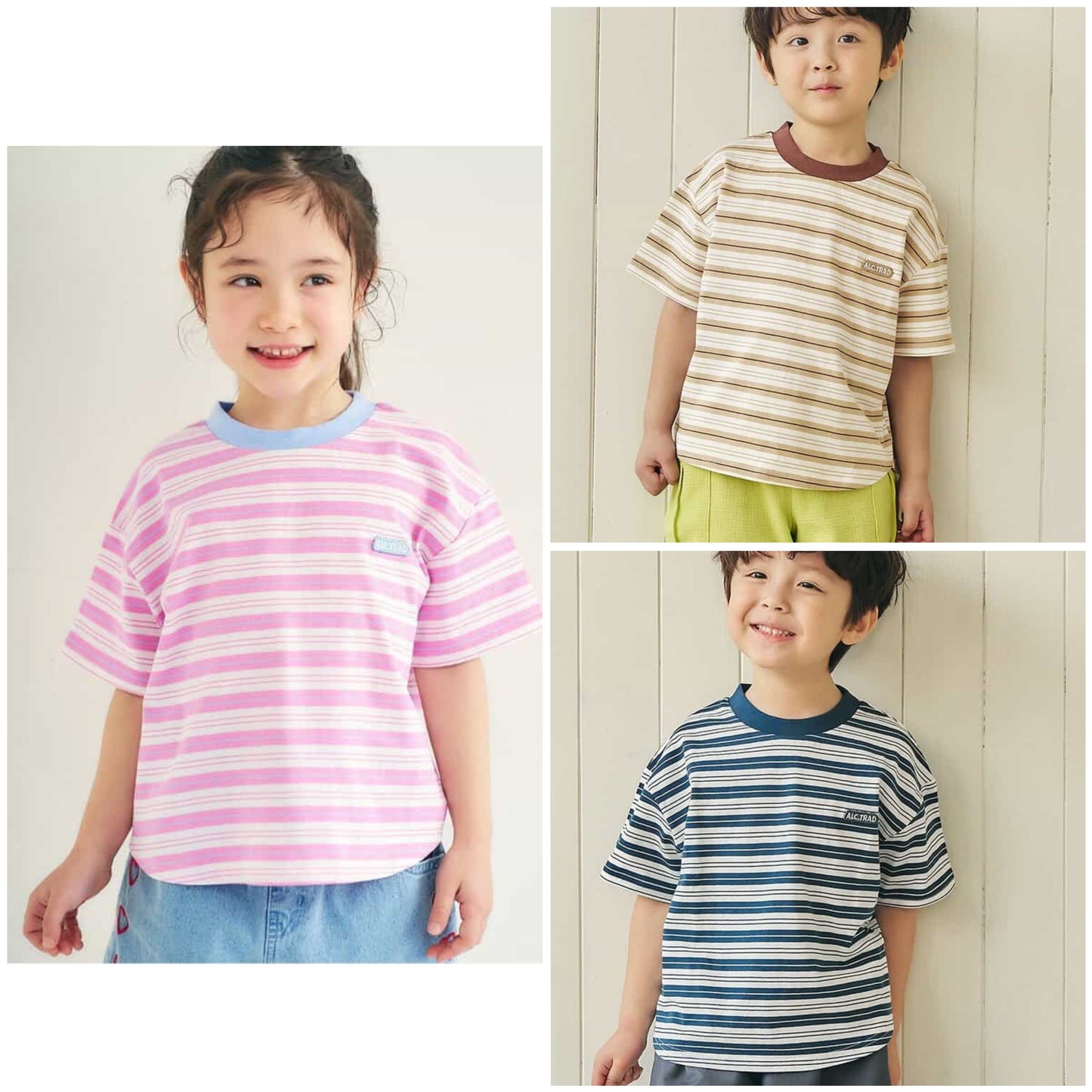日本童裝 apres les cours 間條上衣 80-130cm 男童款/女童款 夏季 TOPS