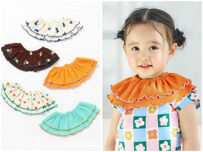 日本直送 apres les cours 華夫格紋荷葉領子 初生嬰兒 70-90cm TOPS 衣服配件
