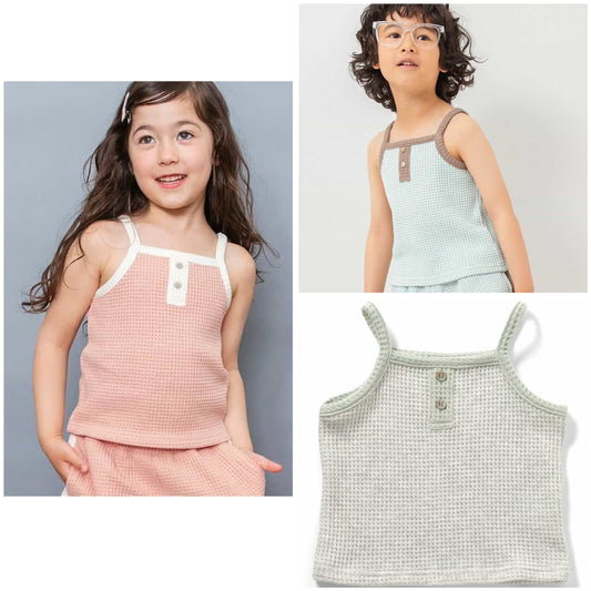 日本童裝 BREEZE 華夫格吊帶衫 80-140cm 男童款/女童款 夏季 TOPS