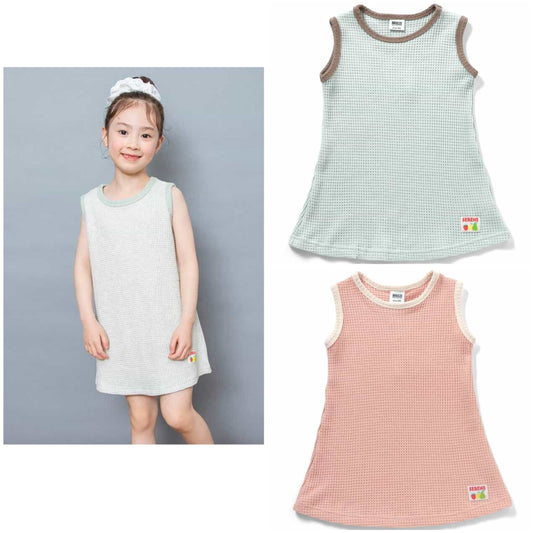 日本童裝 BREEZE 華夫格背心裙 80-130cm 女童款 夏季 DRESSES