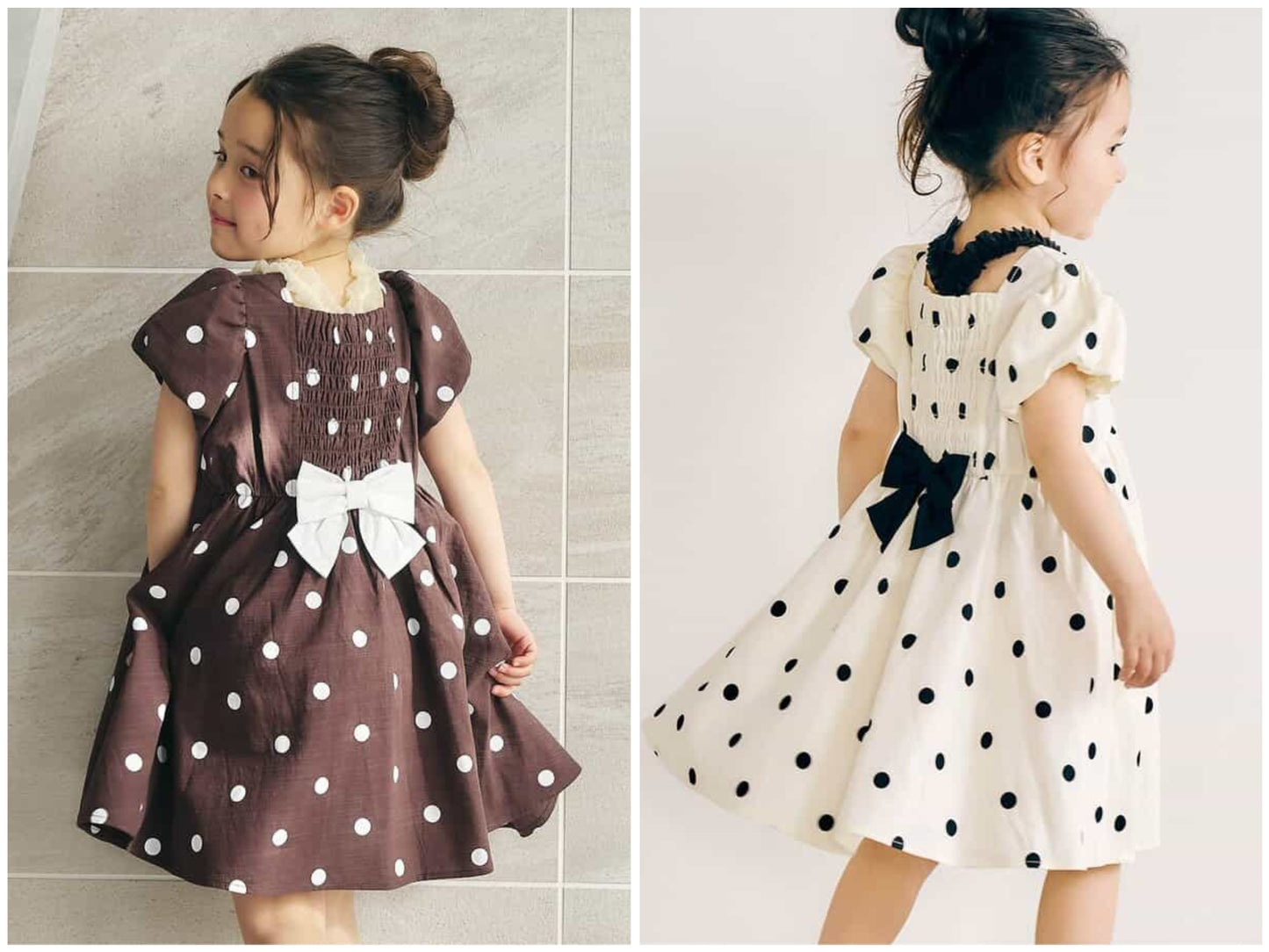 日本童裝 apres les cours 泡泡袖緞帶連身裙 80-140cm 女童款 夏季 DRESSES