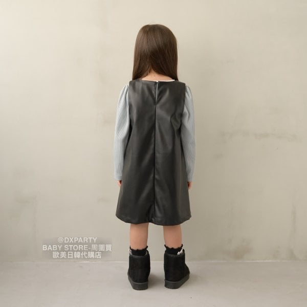 日本童裝 Ly# mine【柔軟的人造皮革】背心裙 100-150cm 女童款 秋季 DRESSES