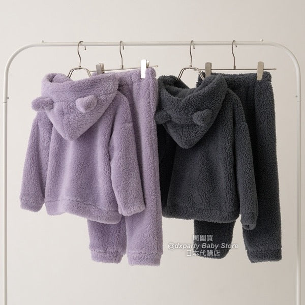 日本童裝 Ly# mine 兔子/貓腦毛毛套裝 100-150cm 女童款 冬季 OUTERWEAR PANTS