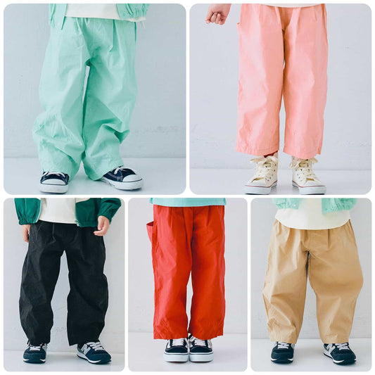 Japanese children's clothing p.prem#r loose trousers 80-140cm boys'/girls' summer PANTS 