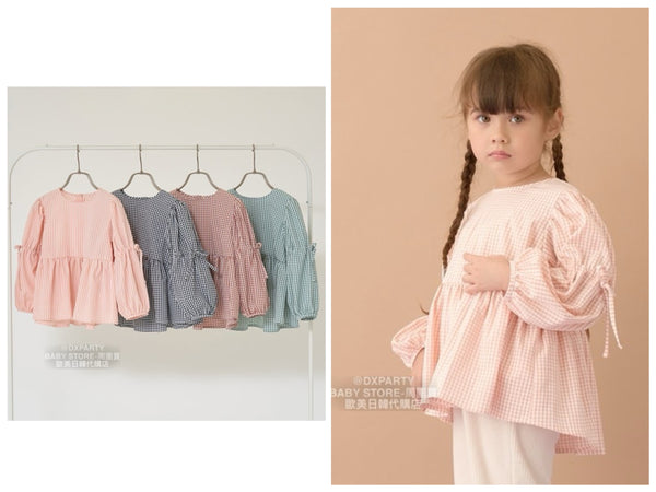 日本童裝 Ly# mine 泡泡袖上衣 100-150cm 女童款 秋季 TOPS