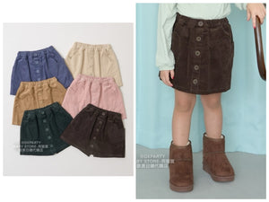 日本童裝 Ly# mine 燈芯絨心心袋短裙褲 100-150cm 女童款 秋季 SKIRTS PANTS