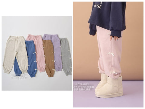 日本童裝 Ly# mine 絲帶運動褲 100-150cm 女童款 秋季 PANTS