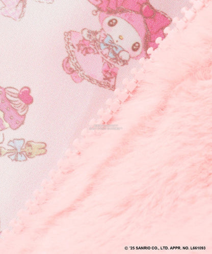 日本童裝 aF#a325 x Sanrio My Melody&Kuromi毛毛外套 100-150cm 女童款 秋季 OUTERWEAR