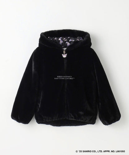 日本童裝 aF#a325 x Sanrio My Melody&Kuromi毛毛外套 100-150cm 女童款 秋季 OUTERWEAR