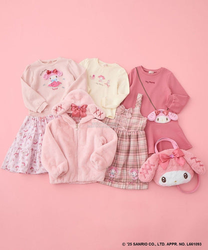 日本童裝 aF#a325 x Sanrio My Melody&Kuromi印花上衣 90-150cm 女童款 秋季 TOPS