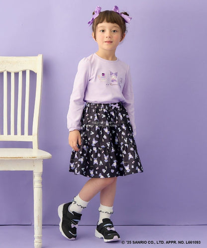 日本童裝 aF#a325 x Sanrio My Melody&Kuromi印花上衣 90-150cm 女童款 秋季 TOPS