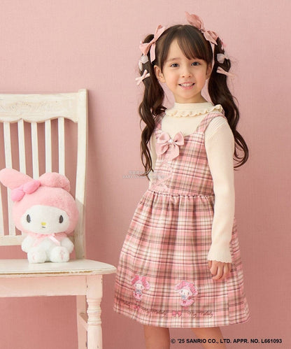 日本童裝 aF#a325 x Sanrio My Melody&Kuromi吊帶連身裙 110-150cm 女童款 秋季 DRESSES