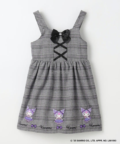 日本童裝 aF#a325 x Sanrio My Melody&Kuromi吊帶連身裙 110-150cm 女童款 秋季 DRESSES