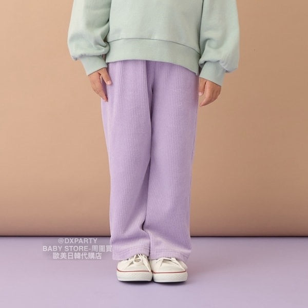 日本童裝 Ly# mine 絨毛針織微喇叭褲 100-150cm 女童款 秋季 PANTS