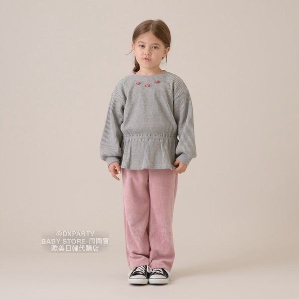 日本童裝 Ly# mine 絨毛針織微喇叭褲 100-150cm 女童款 秋季 PANTS