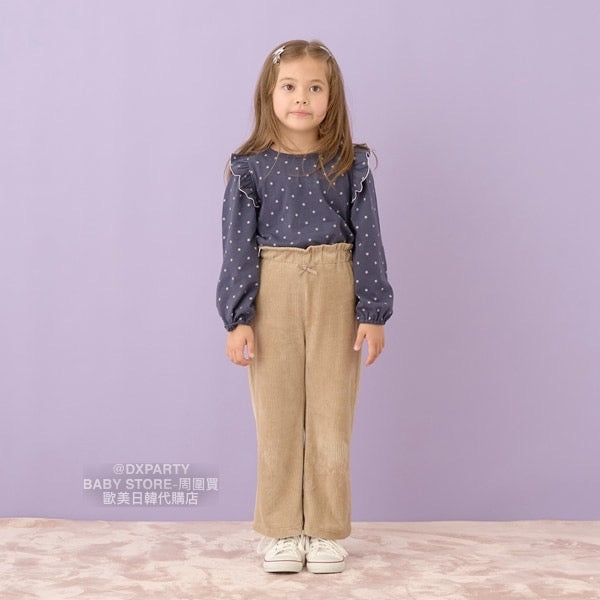 日本童裝 Ly# mine 絨毛針織微喇叭褲 100-150cm 女童款 秋季 PANTS