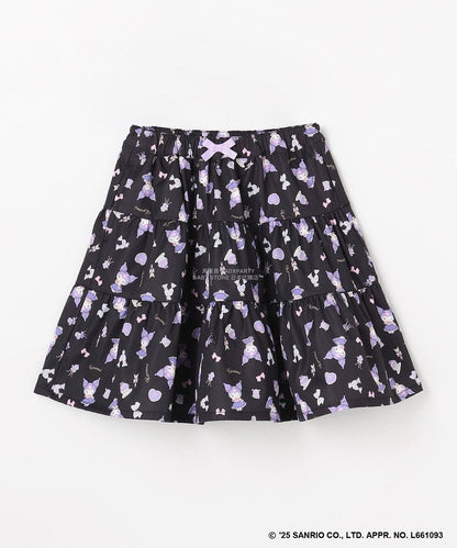 日本童裝 aF#a325 x Sanrio My Melody&Kuromi印花短裙 100-150cm 女童款 秋季 SKIRTS
