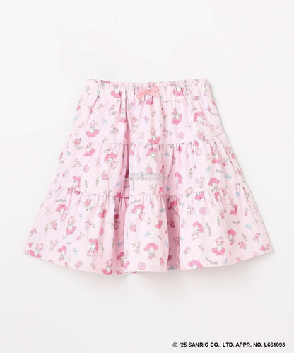日本童裝 aF#a325 x Sanrio My Melody&Kuromi印花短裙 100-150cm 女童款 秋季 SKIRTS