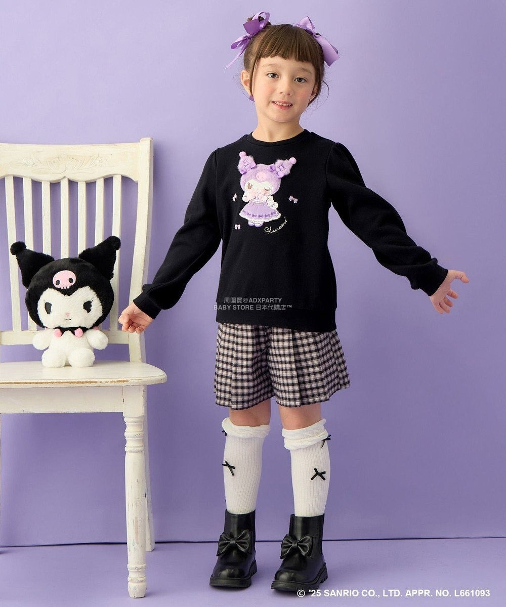 日本童裝 aF#a325 x Sanrio My Melody&Kuromi衛衣 90-150cm 女童款 秋季 TOPS