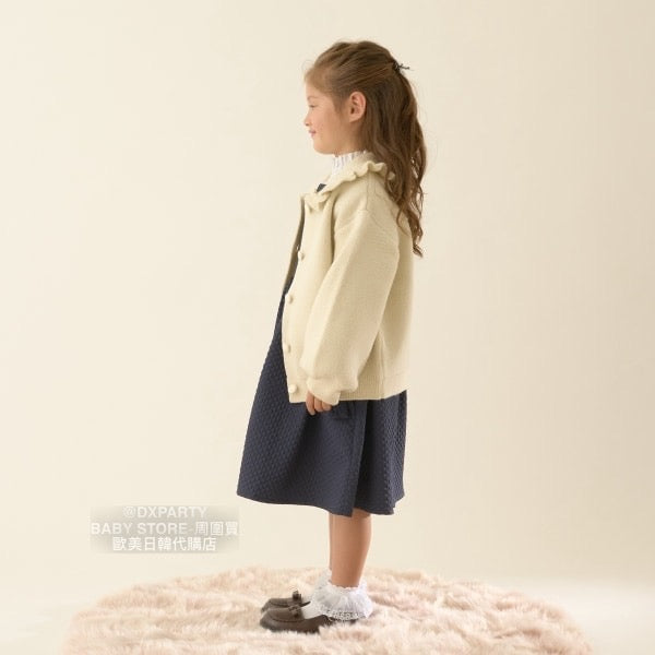 日本童裝 Ly# mine 荷葉領針織外套 110-140cm 女童款 秋季 OUTERWEAR