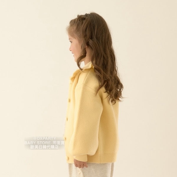 日本童裝 Ly# mine 荷葉領針織外套 110-140cm 女童款 秋季 OUTERWEAR