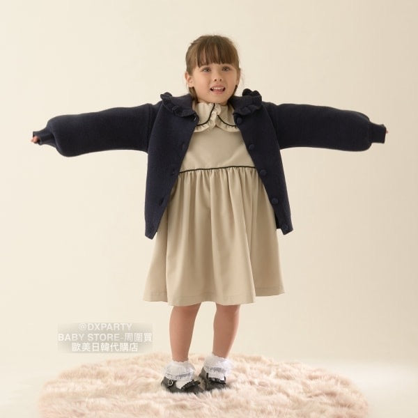 日本童裝 Ly# mine 荷葉領針織外套 110-140cm 女童款 秋季 OUTERWEAR