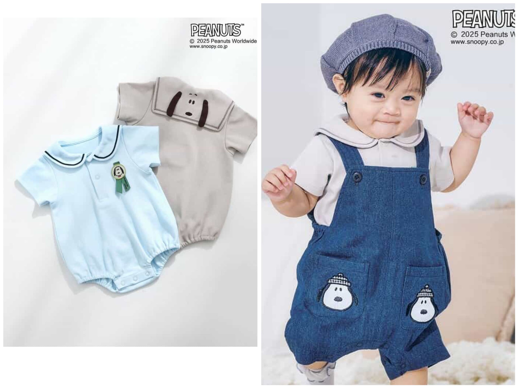 日本童裝 SERAPH x PEANUTS吊帶連衣 60-80cm 男童款/女童款 初生嬰兒 春季 Jumpsite 其他品牌童裝