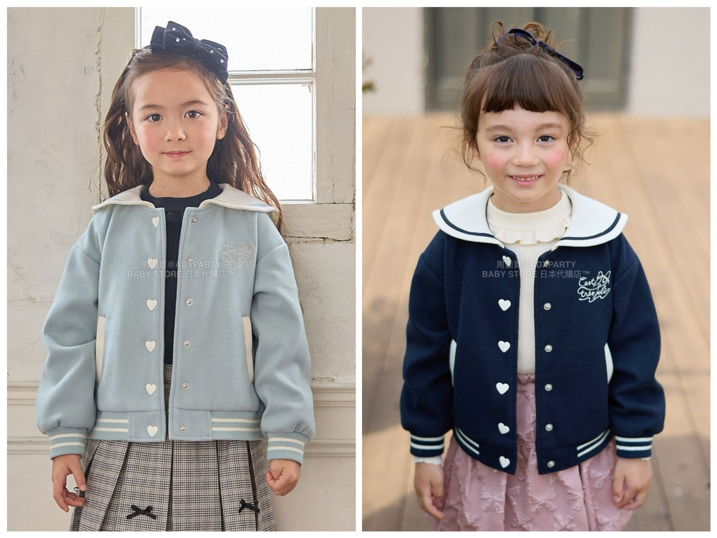 日本童裝 aF#a325 水手隊外套 110-160cm 女童款 秋季 (適合初秋、香港平均溫度）OUTERWEAR