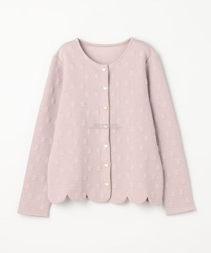 日本童裝 aF#a325 蝴蝶結提花外套 110-160cm 女童款 秋季  OUTERWEAR