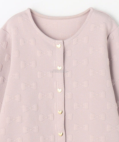 日本童裝 aF#a325 蝴蝶結提花外套 110-160cm 女童款 秋季  OUTERWEAR