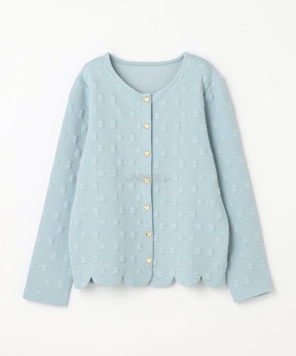 日本童裝 aF#a325 蝴蝶結提花外套 110-160cm 女童款 秋季  OUTERWEAR