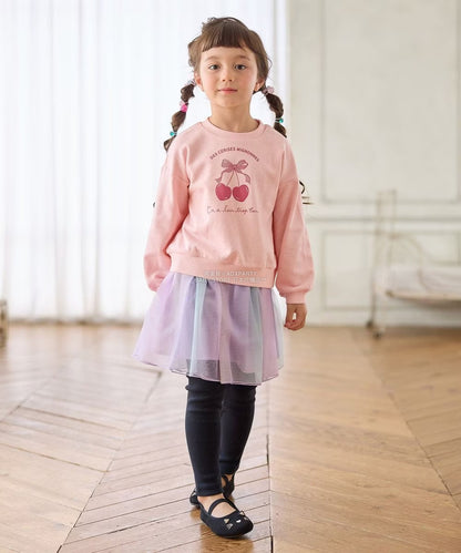 日本童裝 aF#a325 假兩件網紗裙連褲 90-140cm 女童款 秋季  SKIRTS PANTS