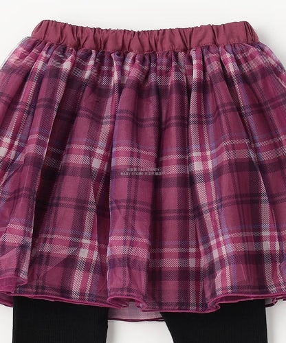 日本童裝 aF#a325 假兩件網紗裙連褲 90-140cm 女童款 秋季  SKIRTS PANTS