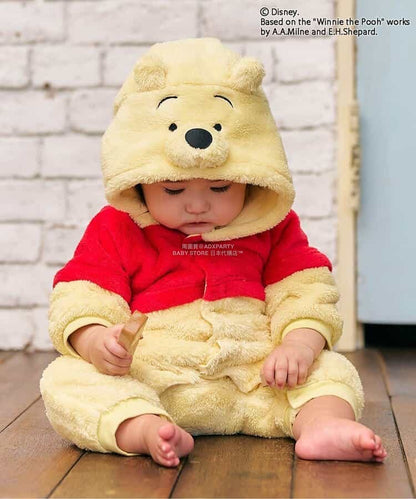 日本童裝 apres les cours x Disney 小熊維尼毛毛連衣 70-80cm 男童款/女童款 冬季 Jumpsuit