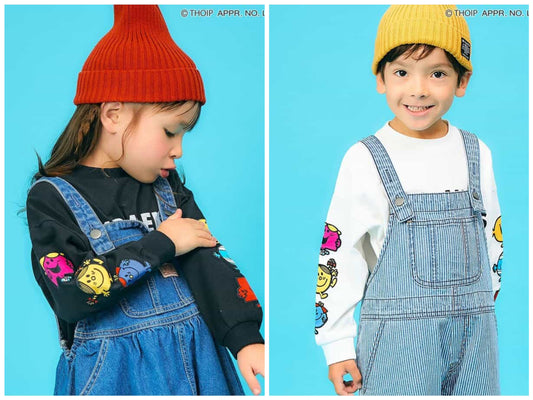 日本童裝 F.O.KIDS x MR.MEN LITTLE MISS 印花袖衛衣 80-140cm 男童款/女童款 秋季 TOPS 其他品牌童裝