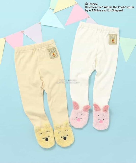日本童裝 apres les cours x Disney 小熊維尼 包腳可愛緊身褲 70-80cm 男童款/女童款 冬季 PANTS