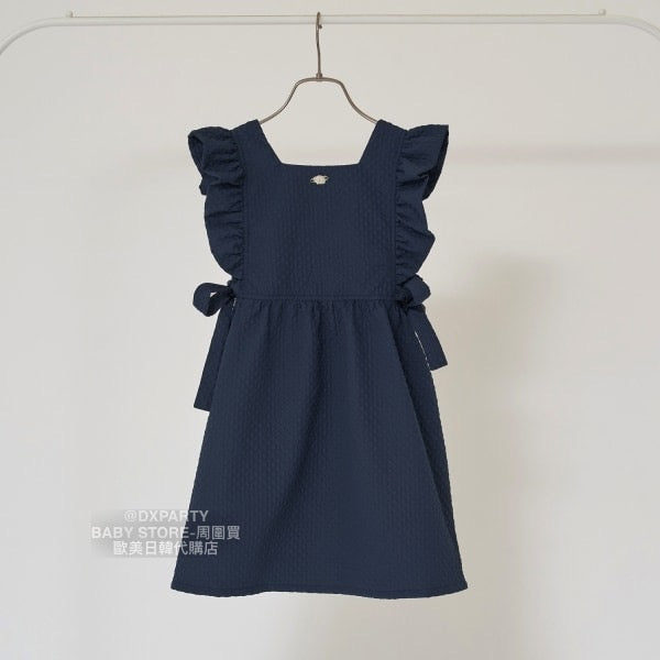 日本童裝 Ly# mine 荷葉邊圍裙背心連身裙 100-130cm 女童款 秋季 DRESSES