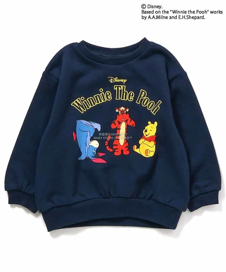 日本童裝 apres les cours x Disney 小熊維尼 80-130cm 男童款/女童款 冬季 TOPS 聖誕紅/新年紅