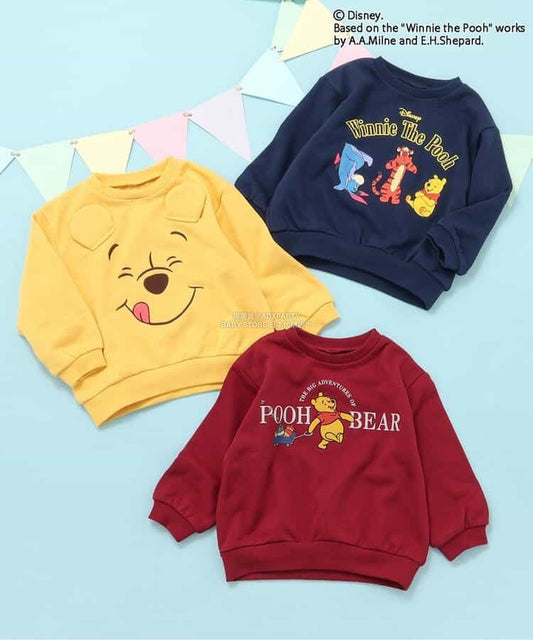 日本童裝 apres les cours x Disney 小熊維尼 80-130cm 男童款/女童款 冬季 TOPS 聖誕紅/新年紅