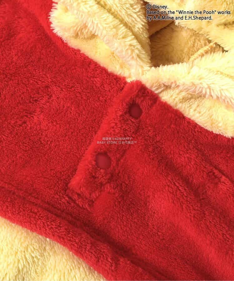 日本童裝 apres les cours x Disney 小熊維尼毛毛連帽衫 80-130cm 男童款/女童款 冬季 TOPS