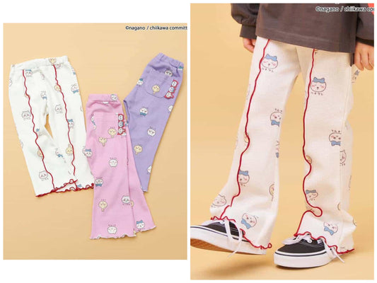 日本童裝 apres les cours x Chiikawa 華夫格長褲 80-140cm 女童款 秋季 PANTS