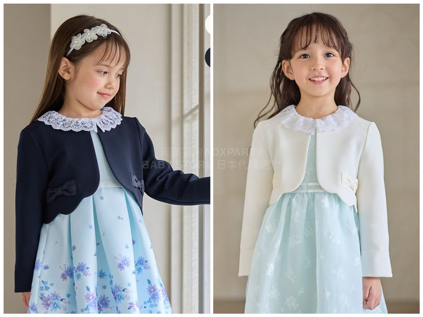 日本童裝 aF#a325 緞帶短外套 110-130cm 女童款 冬季 OUTERWEAR 面試/宴會/表演