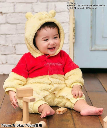 日本童裝 apres les cours x Disney 小熊維尼毛毛連衣 70-80cm 男童款/女童款 冬季 Jumpsuit