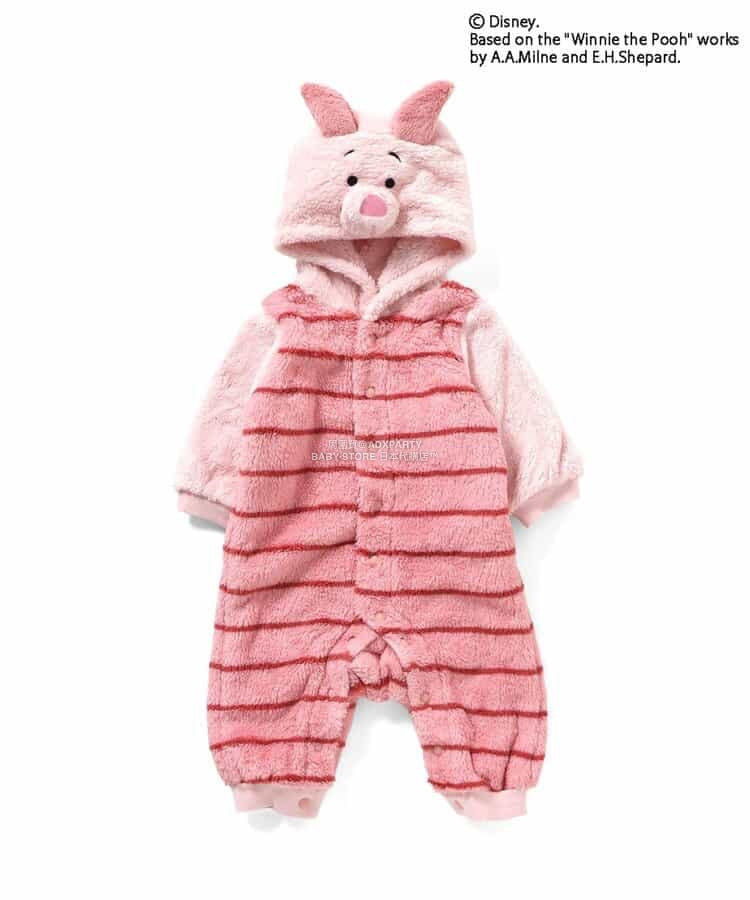 日本童裝 apres les cours x Disney 小熊維尼毛毛連衣 70-80cm 男童款/女童款 冬季 Jumpsuit